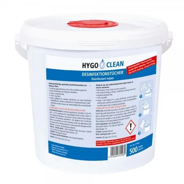 Hygoclean Alcoholische Desinfectiedoekjes | 99,9% Effectief | 500 doekjes