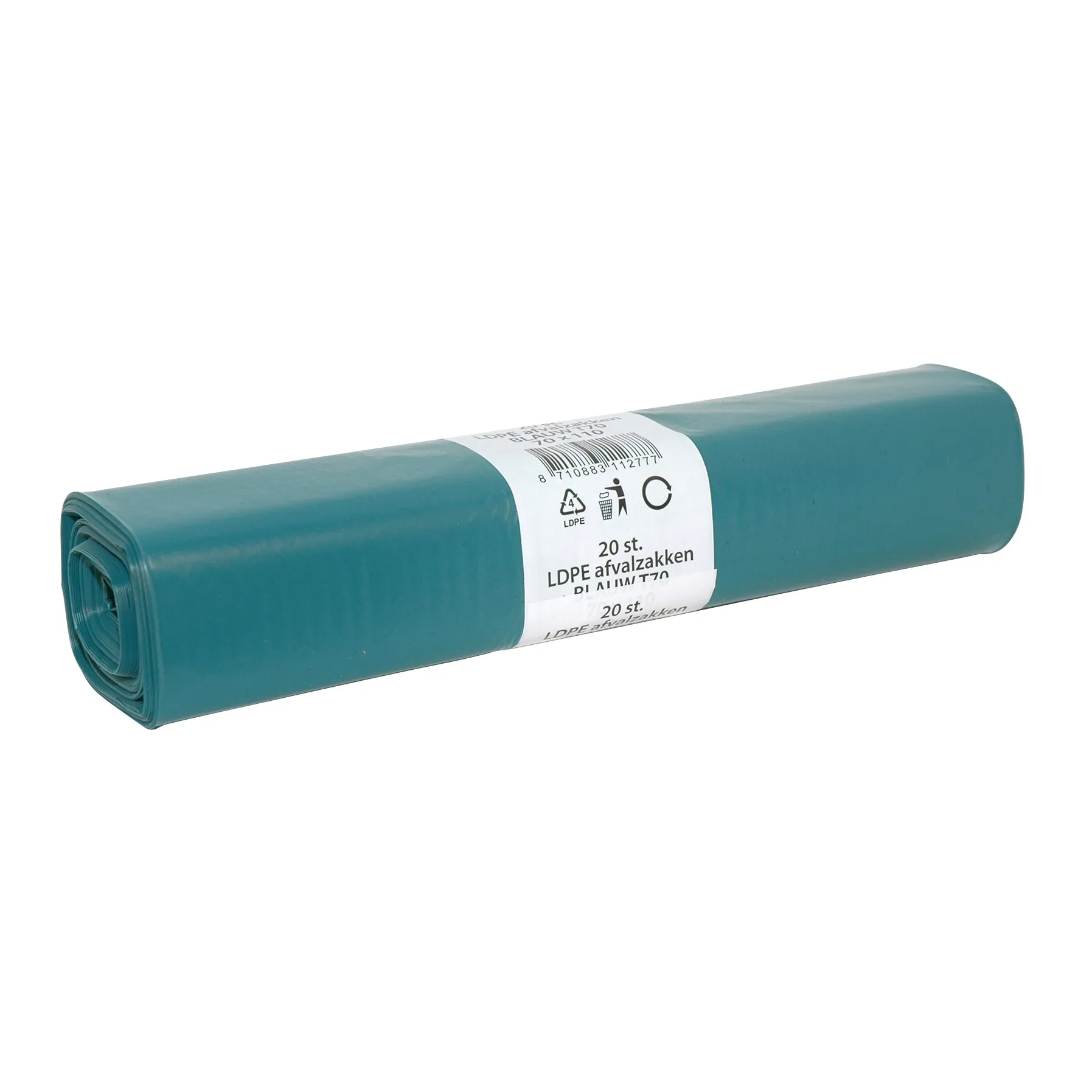 Afvalzak 140L 80x110 cm T60 LDPE Blauw – Sterke vuilniszak