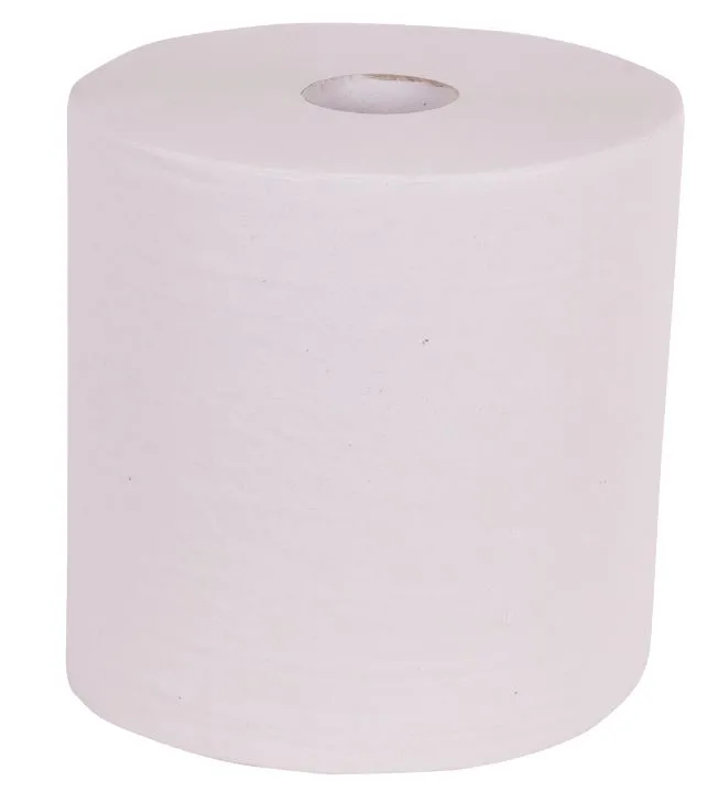 Poetspapier industrierol maxirol, 2 laags, wit recycled 28 cm x 400 meter, pak = 2 rol