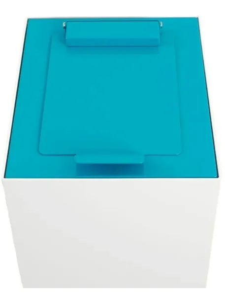 Top met klepdeksel voor modulaire afvalscheidingsunit 60 liter, V-Part - blauw