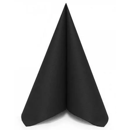 Horeca servet airlaid zwart 40 x 40 cm - 50 stuks