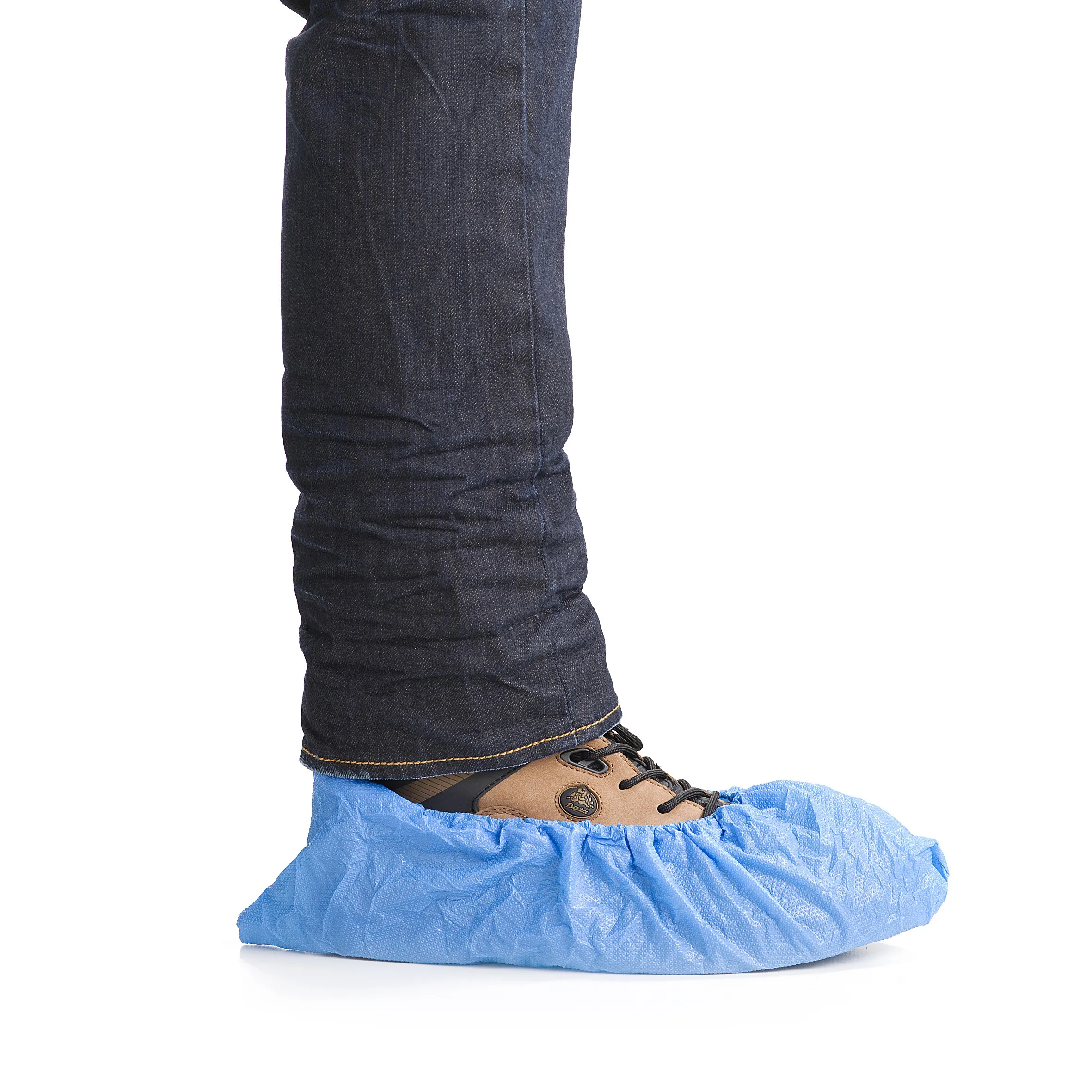 Schoenovertrek CPE blauw 55 mu - one size - doos 20 x 100 stuks
