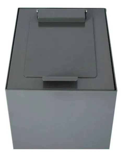 Top met klepdeksel voor modulaire afvalscheidingsunit 60 liter, V-Part - donkergrijs