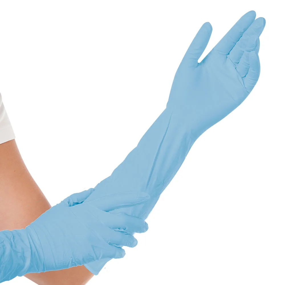 Handschoen disposable nitrile FM 50 cm extra lang