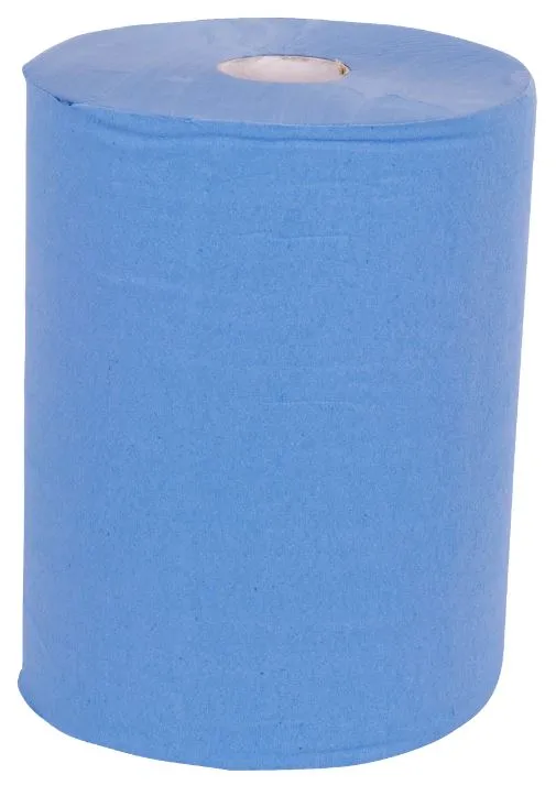 Poetsrol maxirol, basic 2 laags, recycled, bright blue, 36 cm x 350 mtr, Pak = 2 rol
