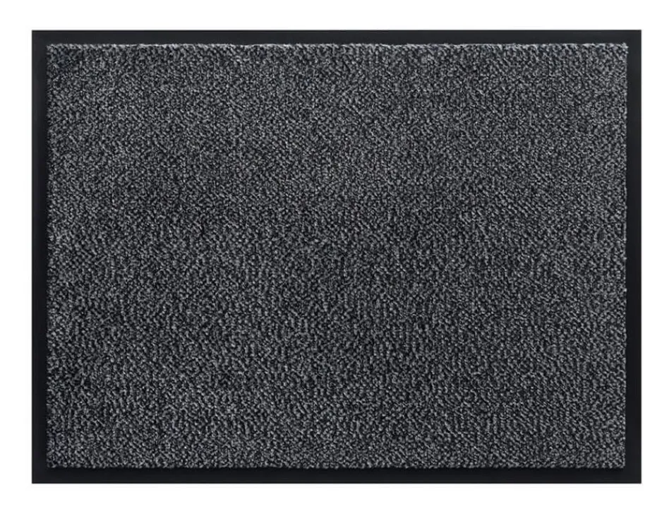 Schoonloopmat antraciet 90 cm x 150 cm - deurmat