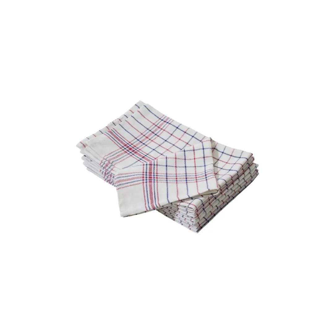 Theedoek Nationaal Ruit 70x70 cm Dubbel Draads